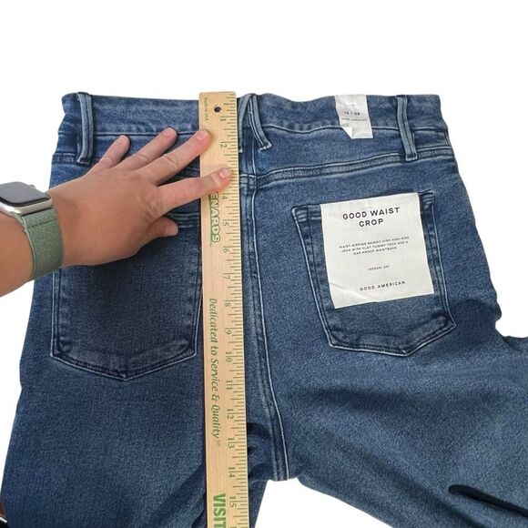 Nwt size 14/32 Good American Good Waist Crop Jeans - Picture 5 of 14